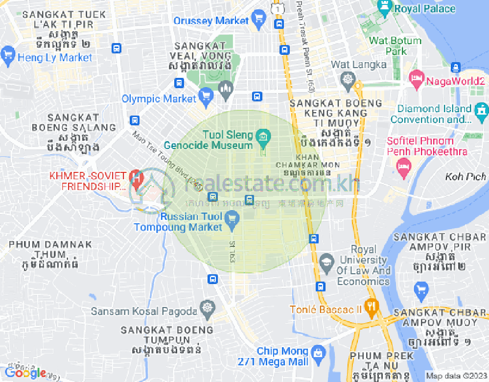 Map of BKK 1, Boeng Keng Kang, Phnom Penh