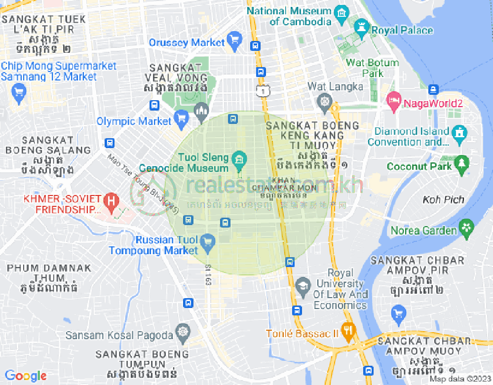 Map of BKK 3, Boeng Keng Kang, Phnom Penh