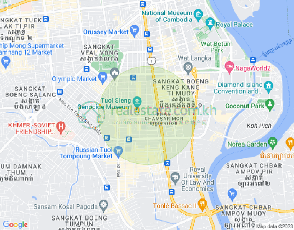 Mapa: BKK 2, Boeng Keng Kang, Phnom Penh