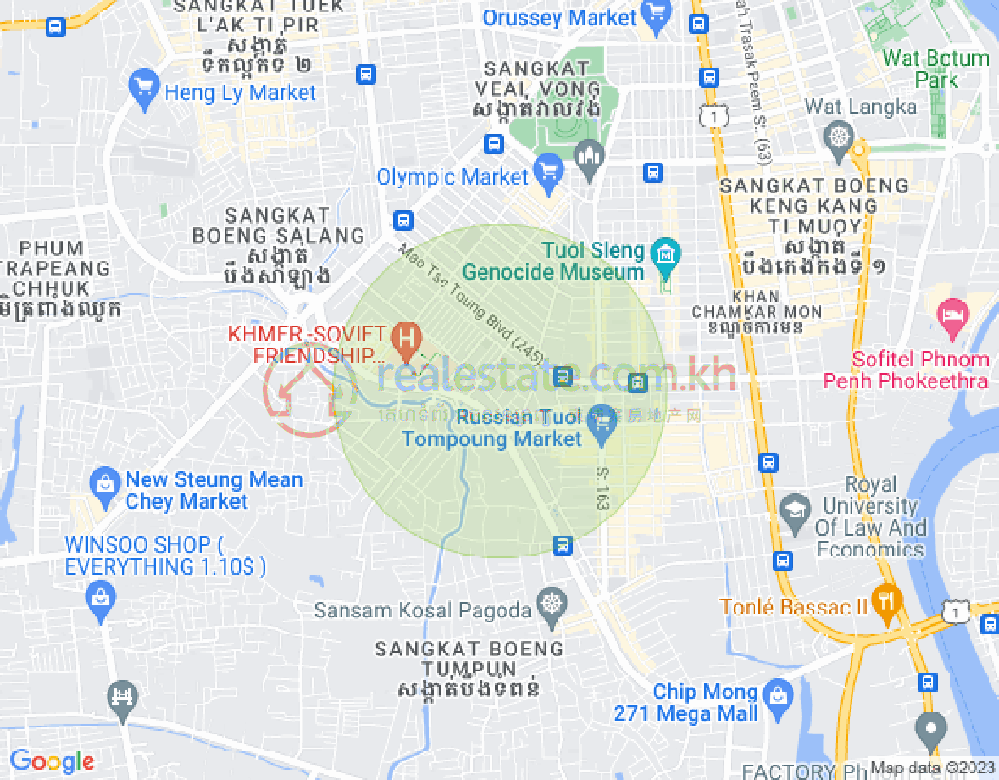 주더분1구역, 짬까몬, 프놈펜 지도