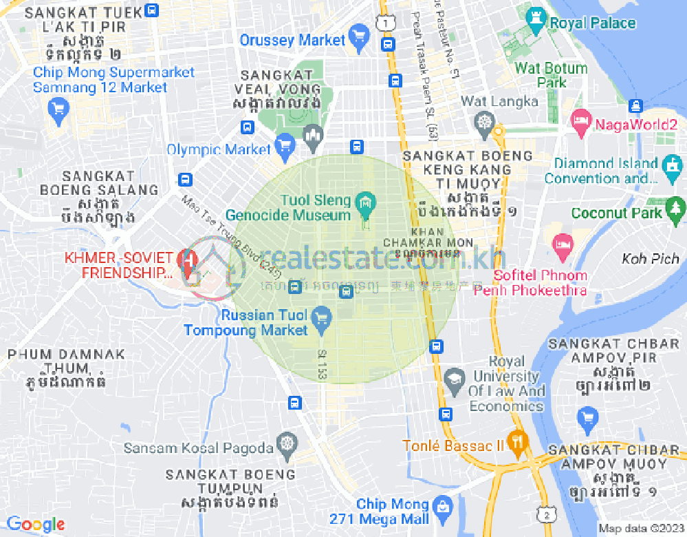 Mapa: BKK 3, Boeng Keng Kang, Phnom Penh