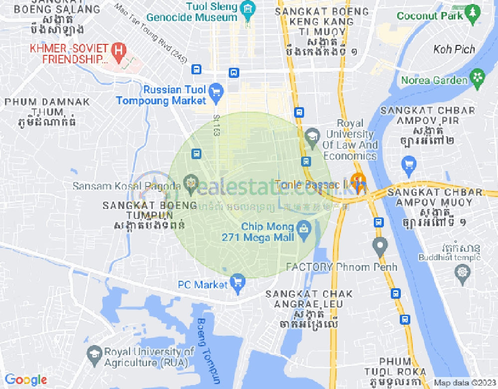 Carte de Toul Tum Poung 1, Chamkarmon, Phnom Penh