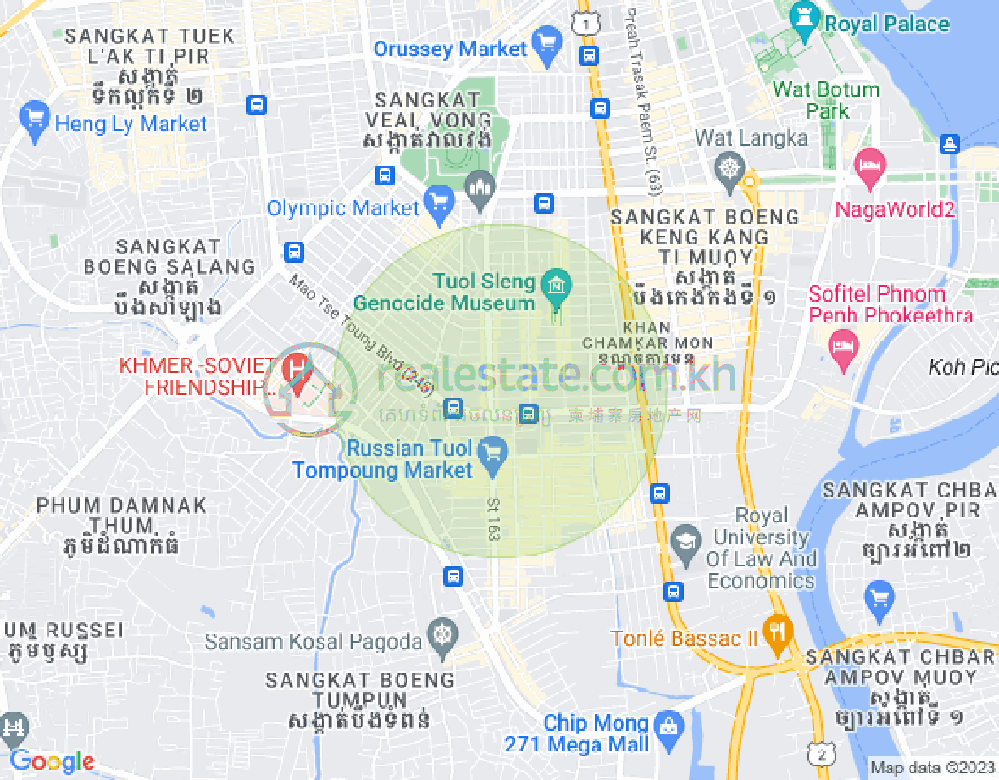 Mapa: BKK 1, Boeng Keng Kang, Phnom Penh