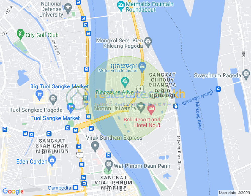 Mapa: Chroy Changvar, Phnom Penh