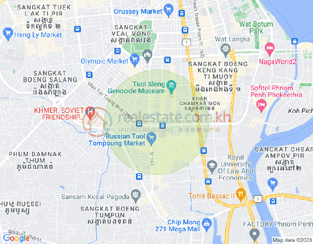 주더분1구역, 짬까몬, 프놈펜 지도