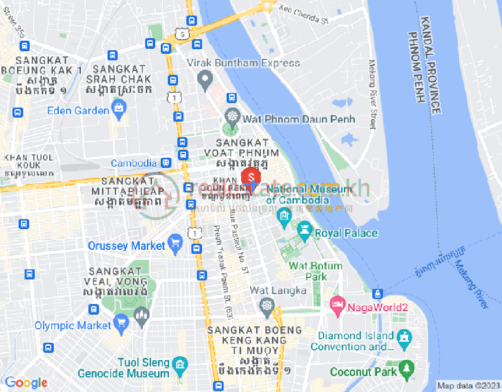 Mapa: Chey Chumneah, Daun Penh, Phnom Penh