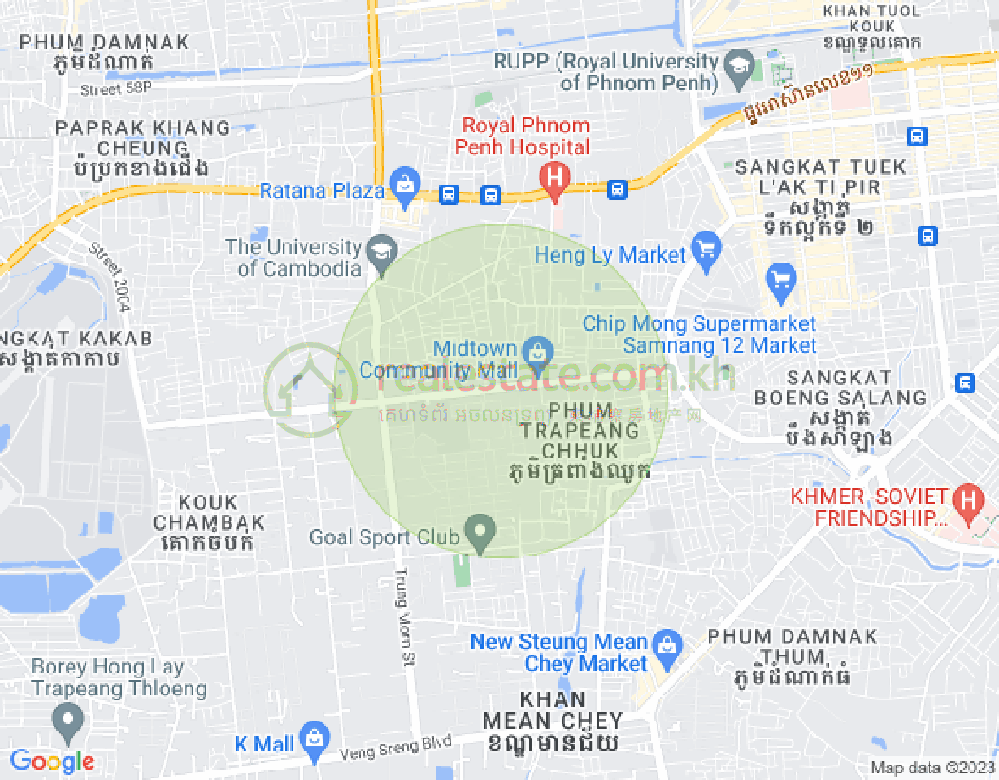 Mapa: 2004, Ou Baek K'am, Sen Sok, Phnom Penh