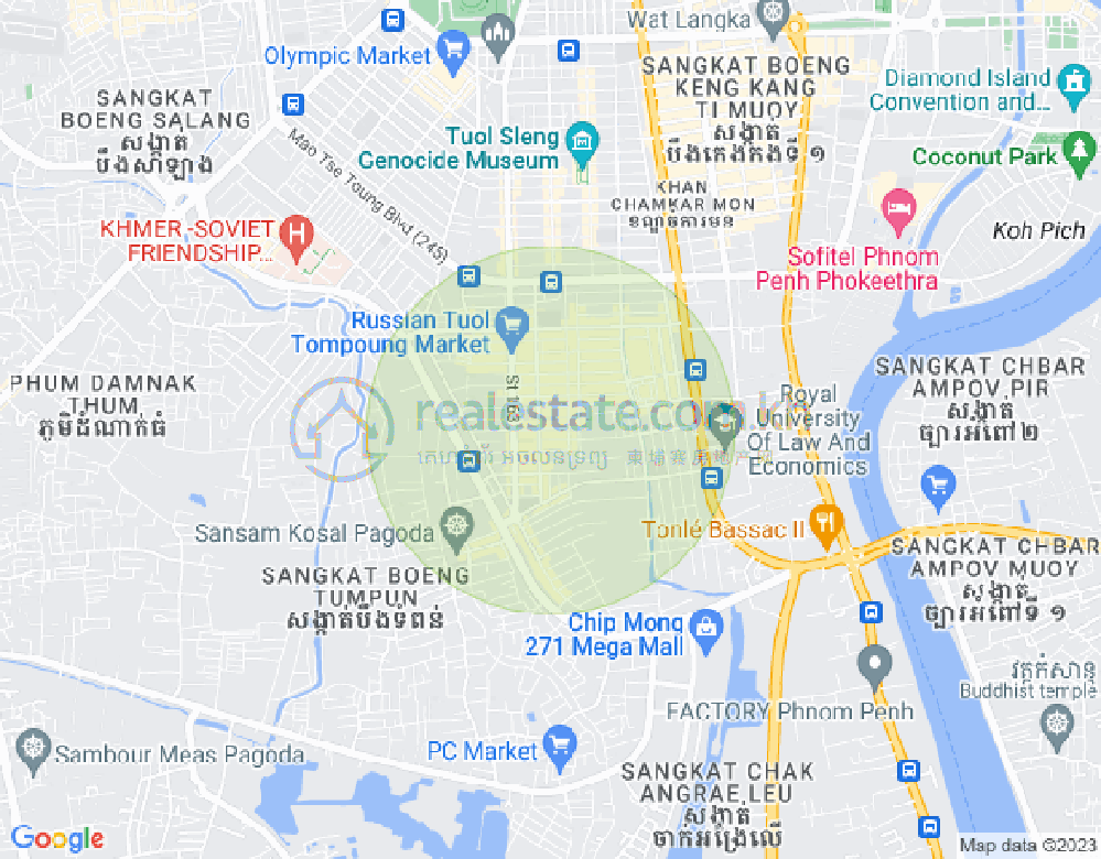 Mapa: Toul Tum Poung 1, Chamkarmon, Phnom Penh
