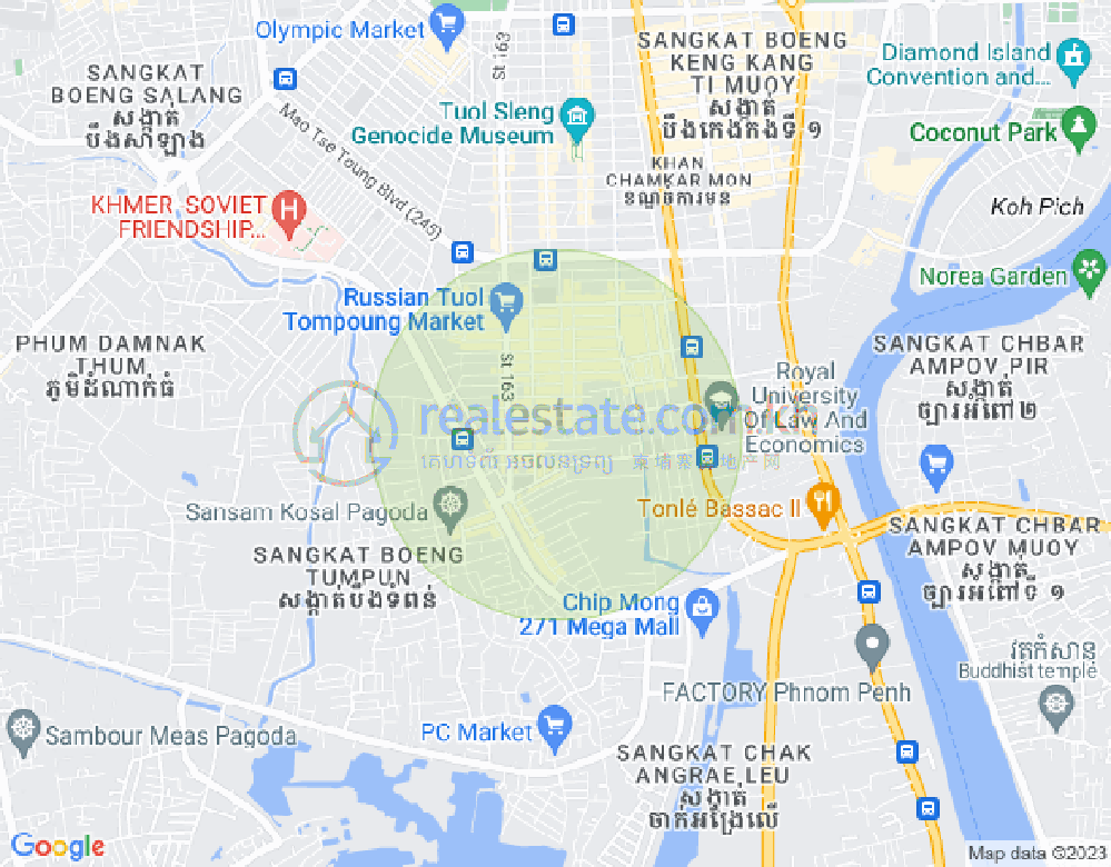 Mapa: Toul Tum Poung 1, Chamkarmon, Phnom Penh