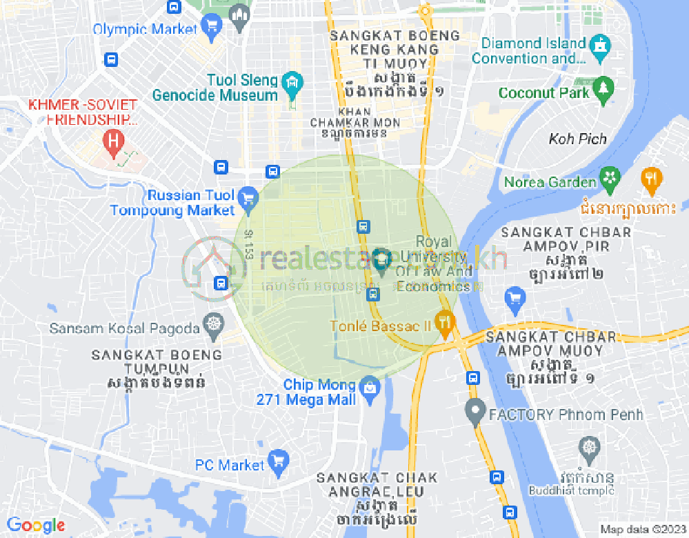 Carte de Boeung Trabek, Chamkarmon, Phnom Penh
