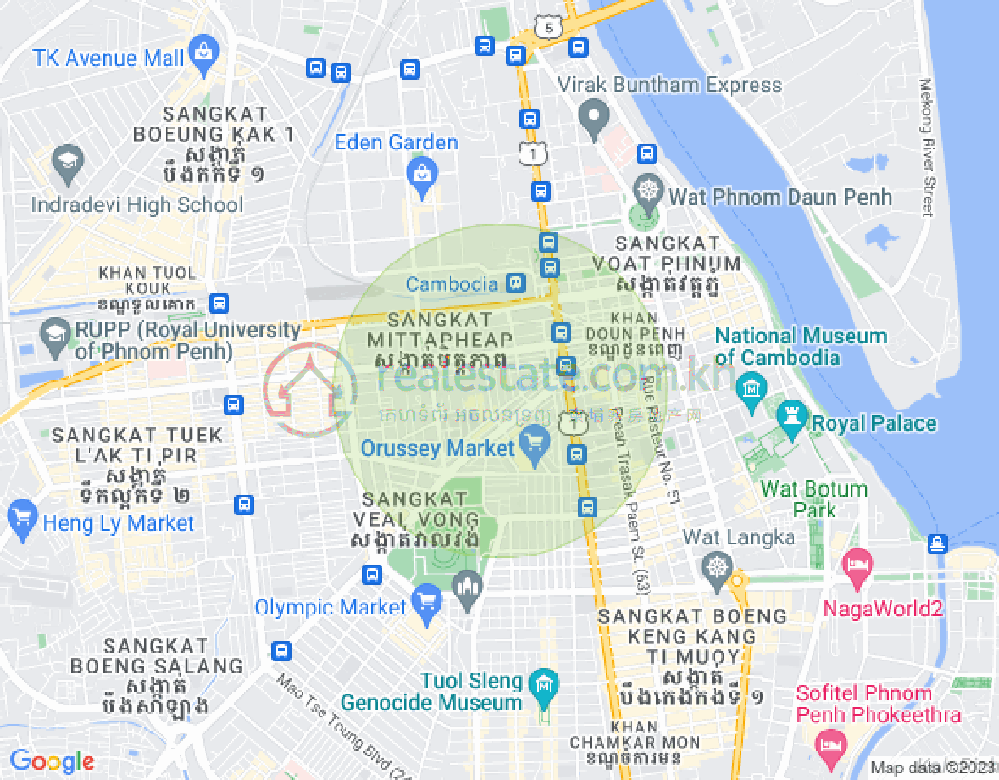Veal Vong镇, 马卡拉区, 金边地图