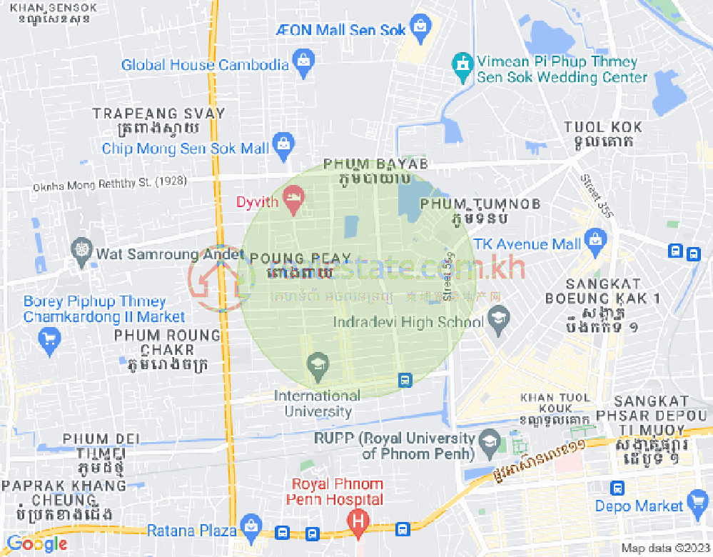 Карта Пномпень Тхмей, Сен Сок, Пномпень
