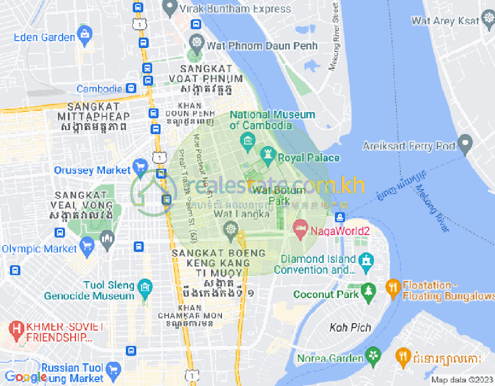 Map of St 19z St 19z, Phnom Penh 12302, Phsar Thmei I, Daun Penh, Phnom Penh