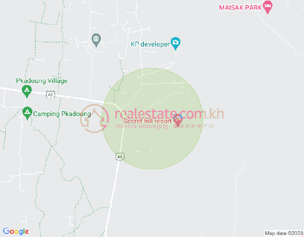 លំ, Thmei村, Tuek Chhou市, 贡布地图