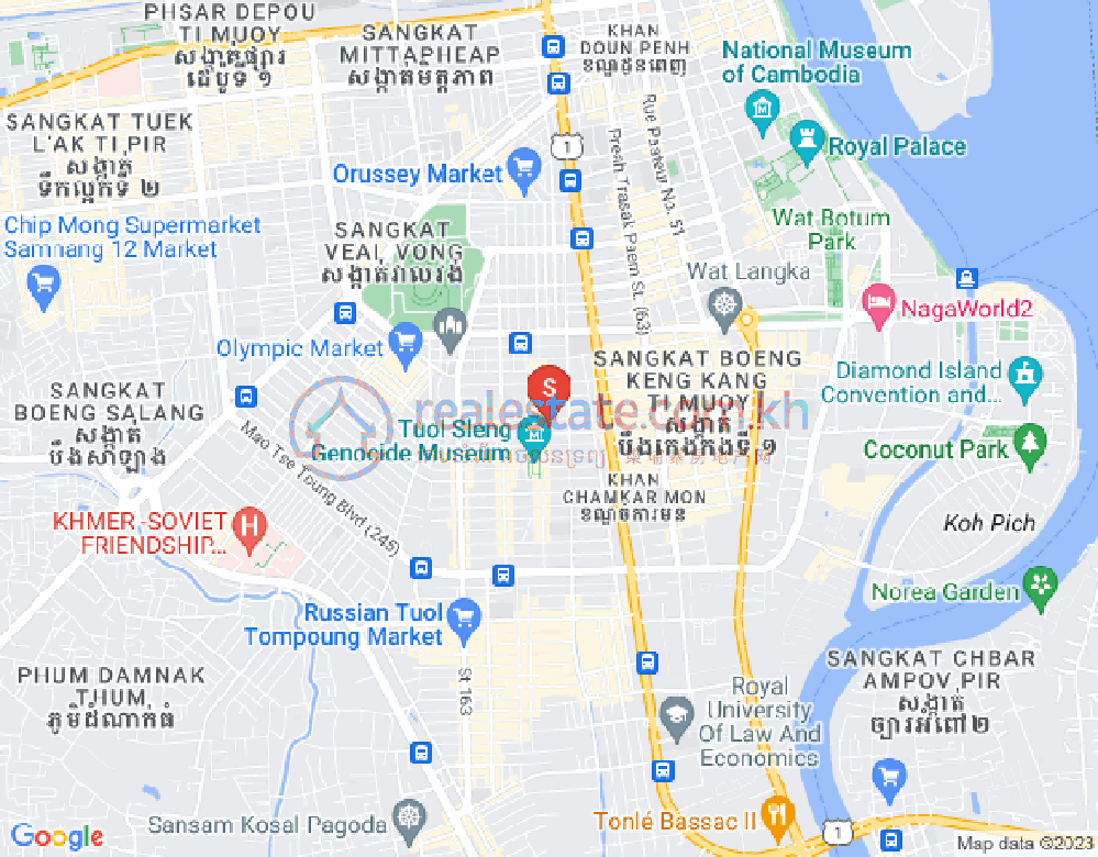 Map of BKK 2, Boeng Keng Kang, Phnom Penh