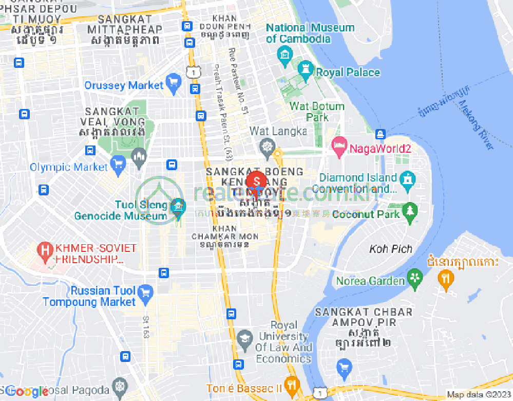 Map of BKK 1, Boeng Keng Kang, Phnom Penh