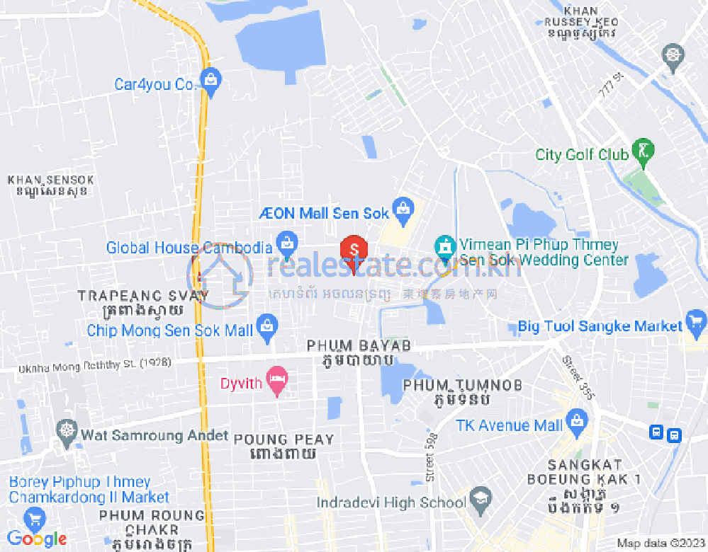 新金边, 森速区, 金边地图