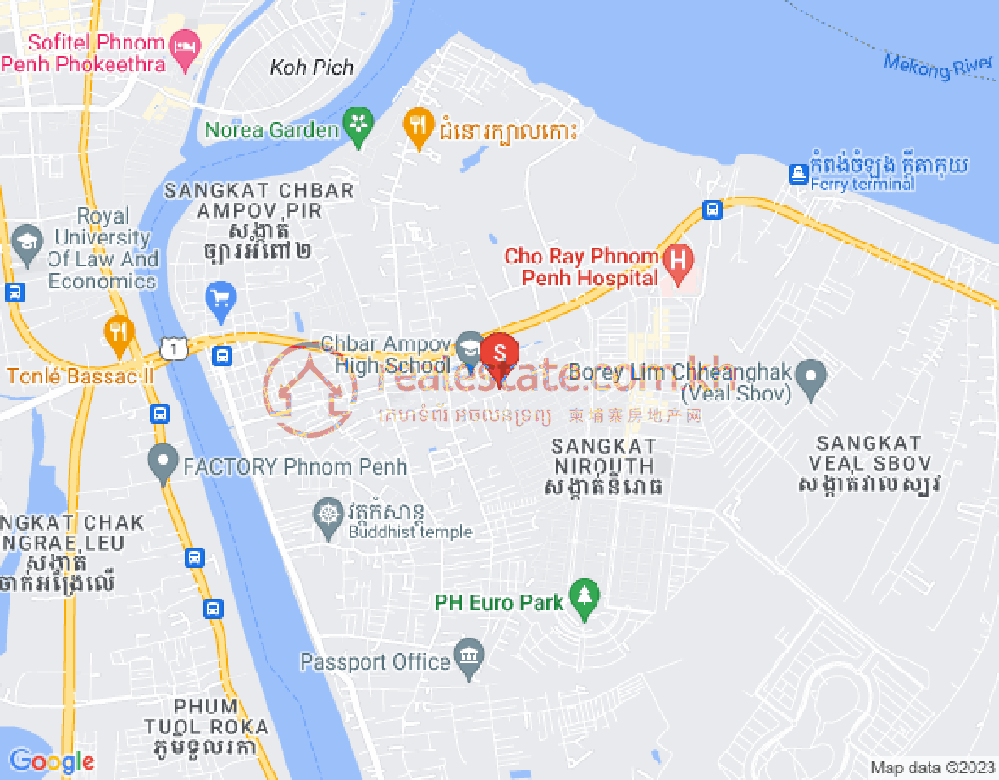 Mapa: Nirouth, Chbar Ampov, Phnom Penh