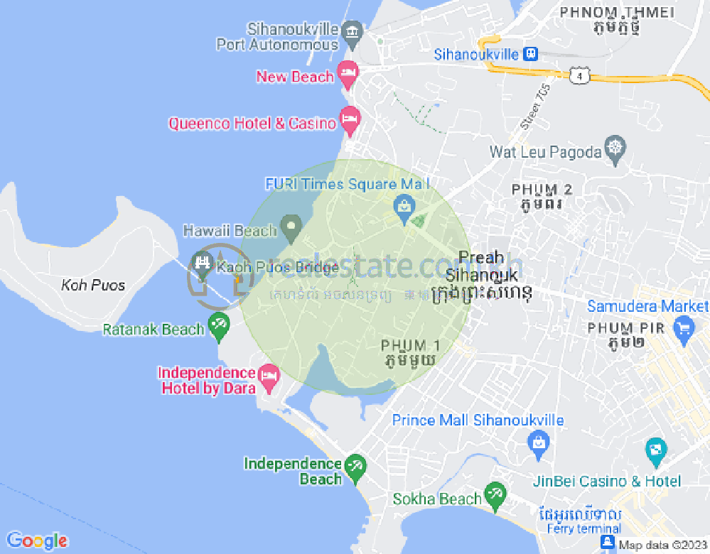 三号分区, 西哈努克城地图
