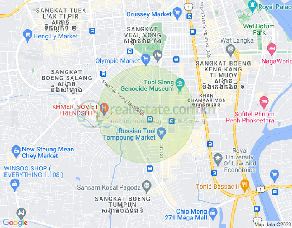 Mapa: Boeung Prolit, 7 Makara, Phnom Penh