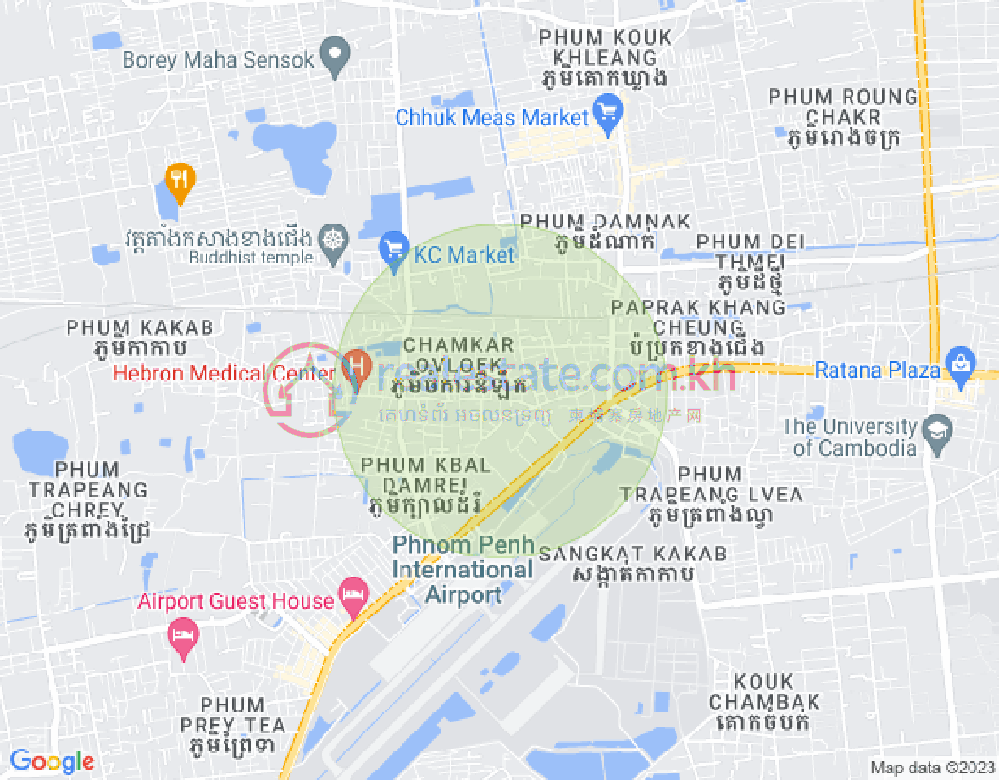 Map of Patong, Kakab 1, Por Sen Chey, Phnom Penh