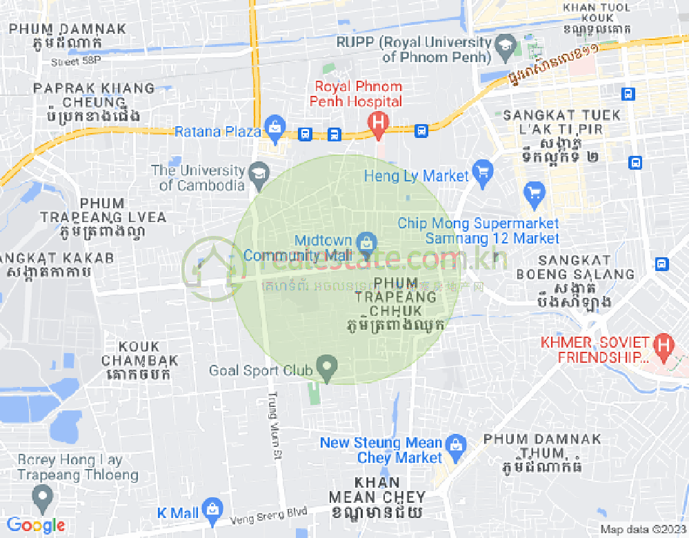 Map of Ou Baek K'am, Sen Sok, Phnom Penh