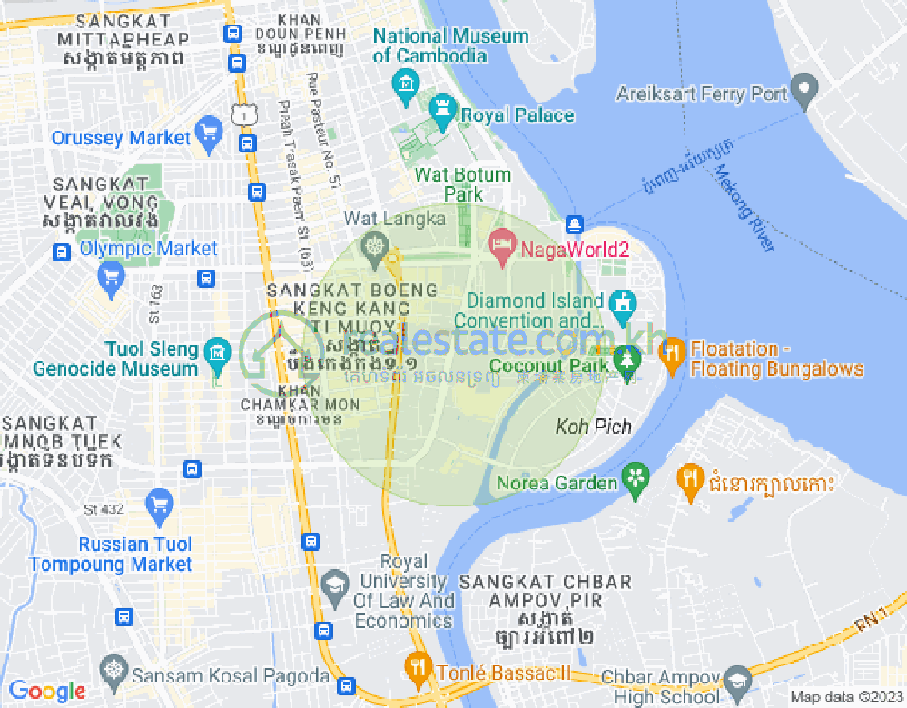 百色河分区, 占卡蒙, 金边地图