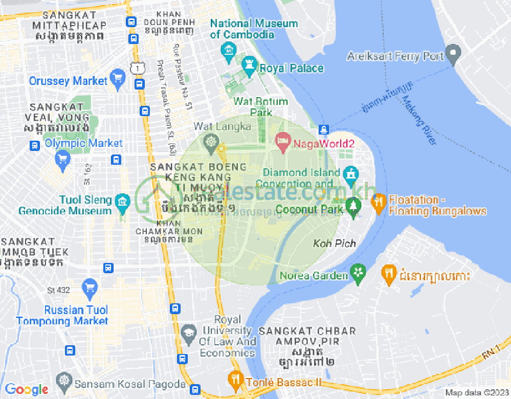 百色河分区, 占卡蒙, 金边地图