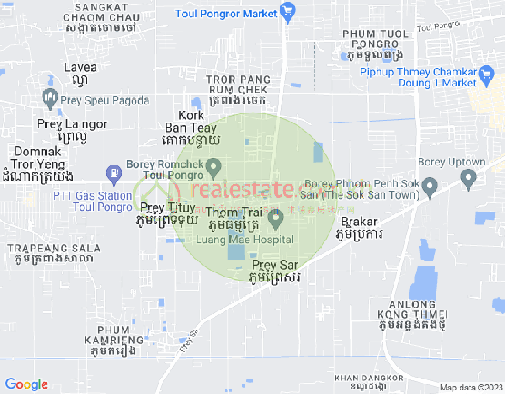 Mapa: Chip Mong Land  Landmark 60M