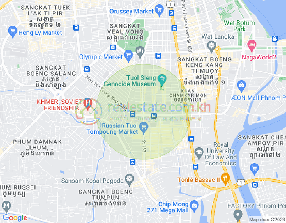 Mapa: BKK 3, Boeng Keng Kang, Phnom Penh