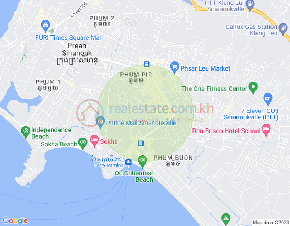 三号分区, 西哈努克城地图