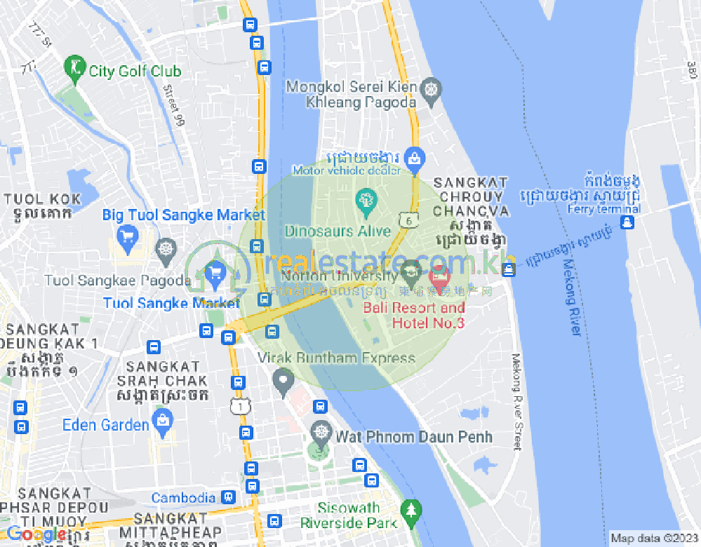 Carte de Chroy Changvar, Phnom Penh
