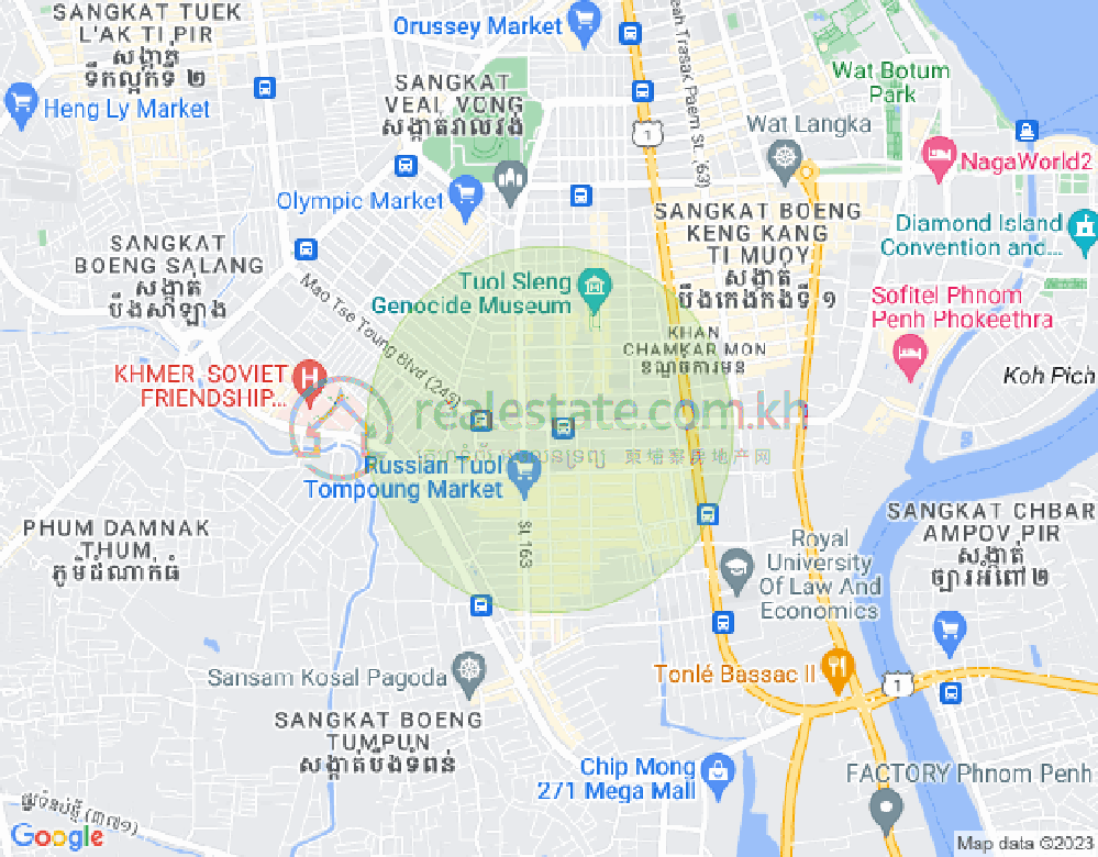 百色河分区, 占卡蒙, 金边地图