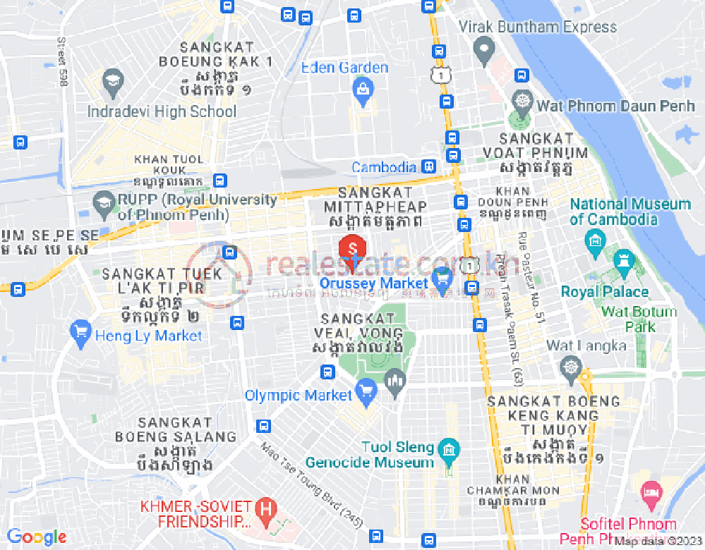 Mapa: Mittapheap, 7 Makara, Phnom Penh