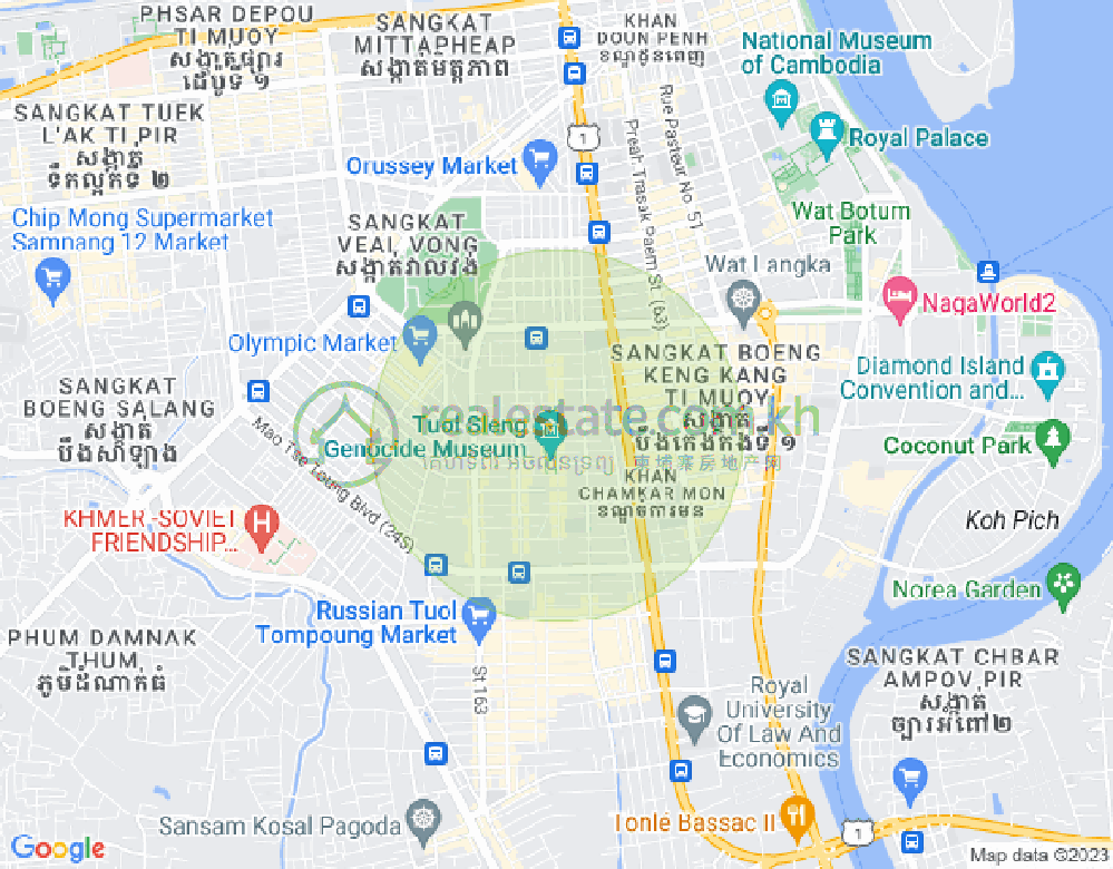 Mapa: BKK 2, Boeng Keng Kang, Phnom Penh