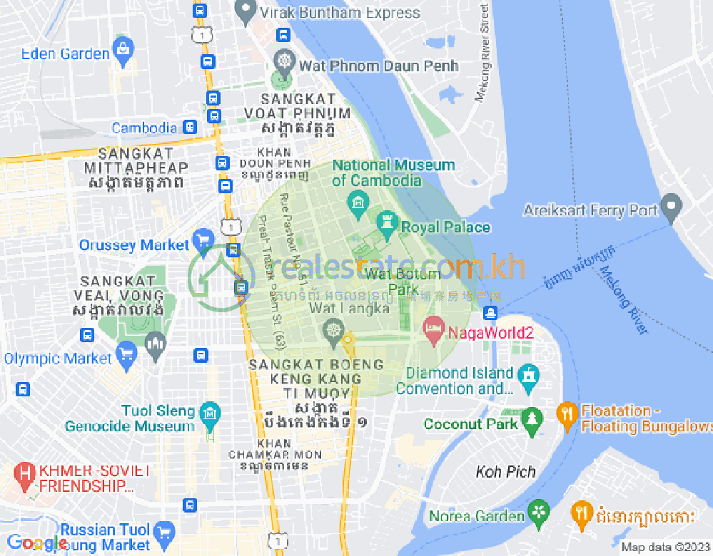 Map of 19z 19z, Phsar Thmei I, Daun Penh, Phnom Penh