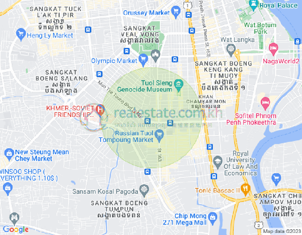 ផែនទី បឹងកក់១, ទួលគោក, ភ្នំពេញ