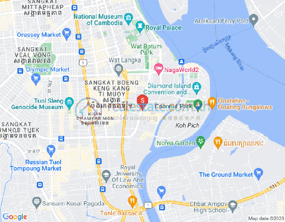 แผนที่ โตนเลบาสัก, จัมการมอน, พนมเปญ