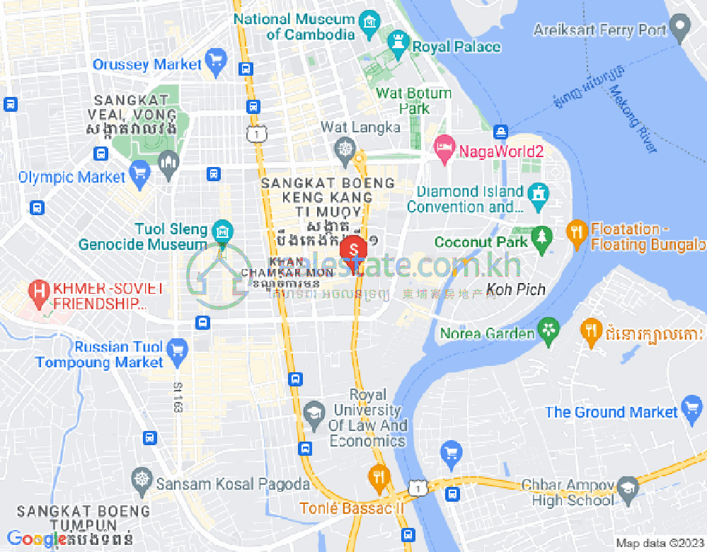 แผนที่ โตนเลบาสัก, จัมการมอน, พนมเปญ