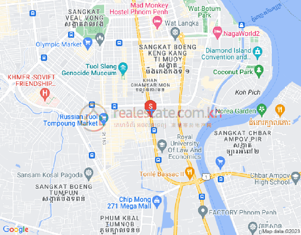 แผนที่ โตนเลบาสัก, จัมการมอน, พนมเปญ