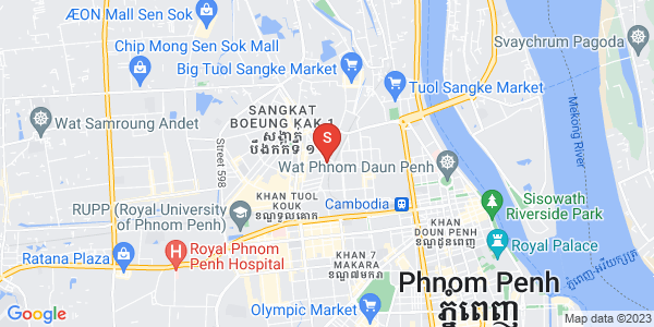 Carte de Boeung Kak 1, Toul Kork, Phnom Penh