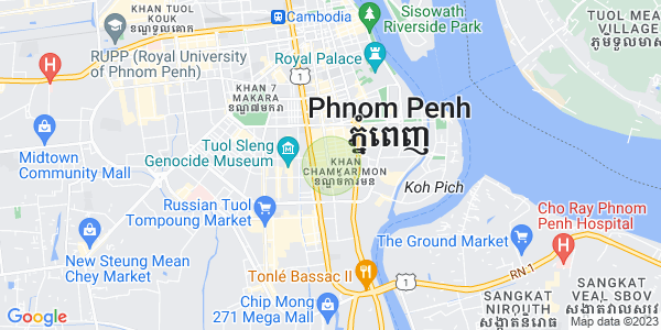 万景岗1分区（BKK1), 波哥堪, 金边地图