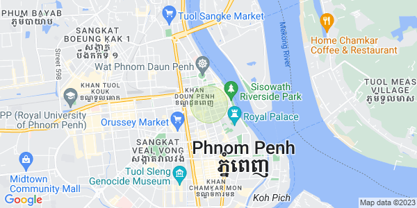 Map of Phsar Chas, Daun Penh, Phnom Penh