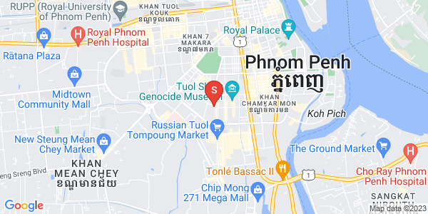 Mapa: Tonle Bassac, Chamkarmon, Phnom Penh