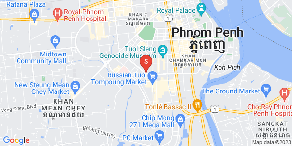 Mapa: Tonle Bassac, Chamkarmon, Phnom Penh
