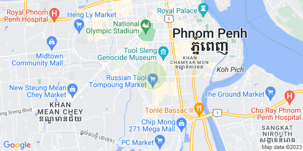 Карта Тонле Бассак, Чамкармон, Пномпень
