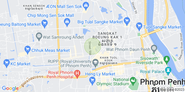 Mapa: Boeung Kak 1, Toul Kork, Phnom Penh