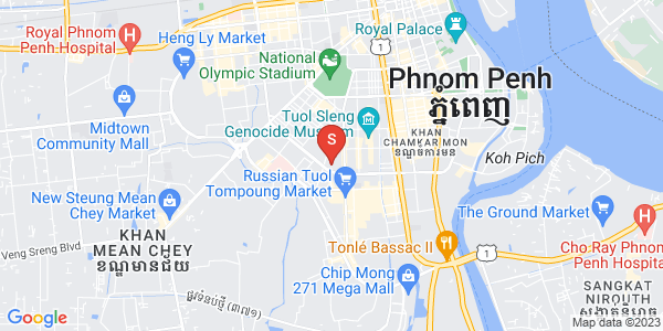 Карта Рынок Дэум Тхок, Чамкармон, Пномпень