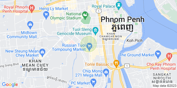 Mapa: Toul Tum Poung 1, Chamkarmon, Phnom Penh
