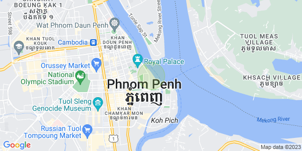 四臂湾分区, 隆边区, 金边地图